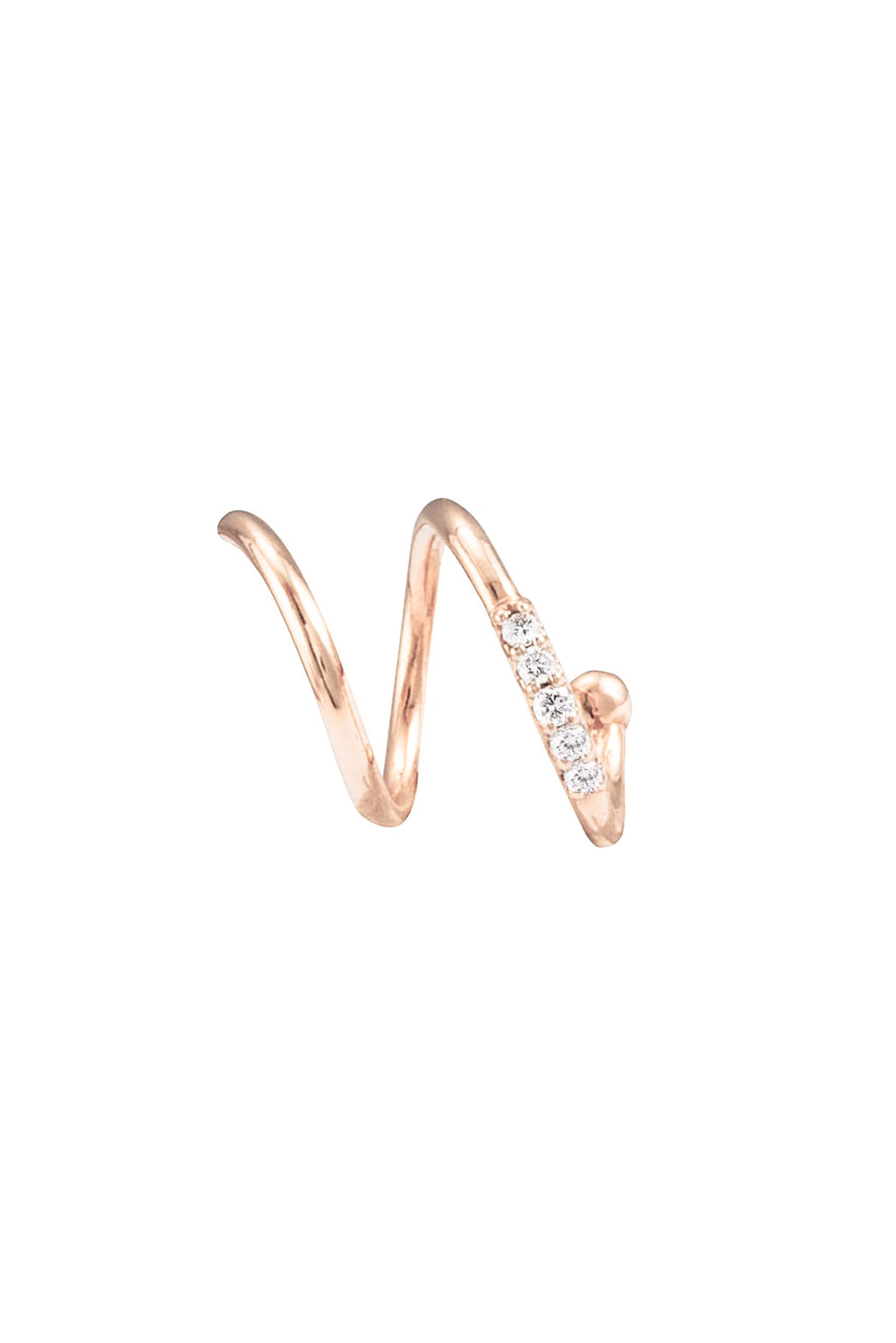 Boucle d'oreille Big Snake diamonds en or