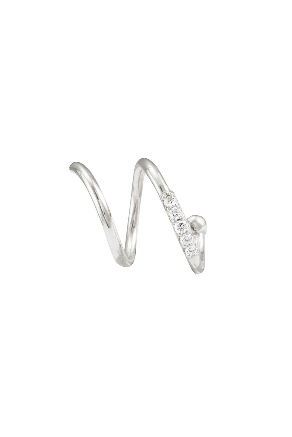 Boucle d'oreille Big Snake diamonds en or