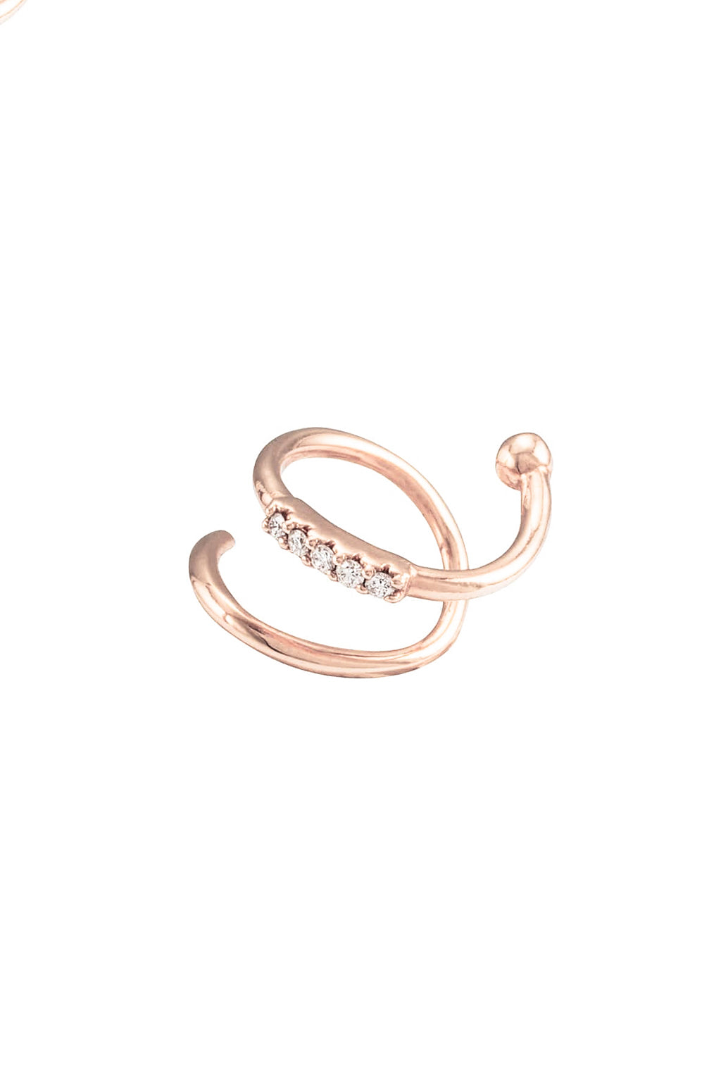 Boucle d'oreille Big Snake diamonds en or