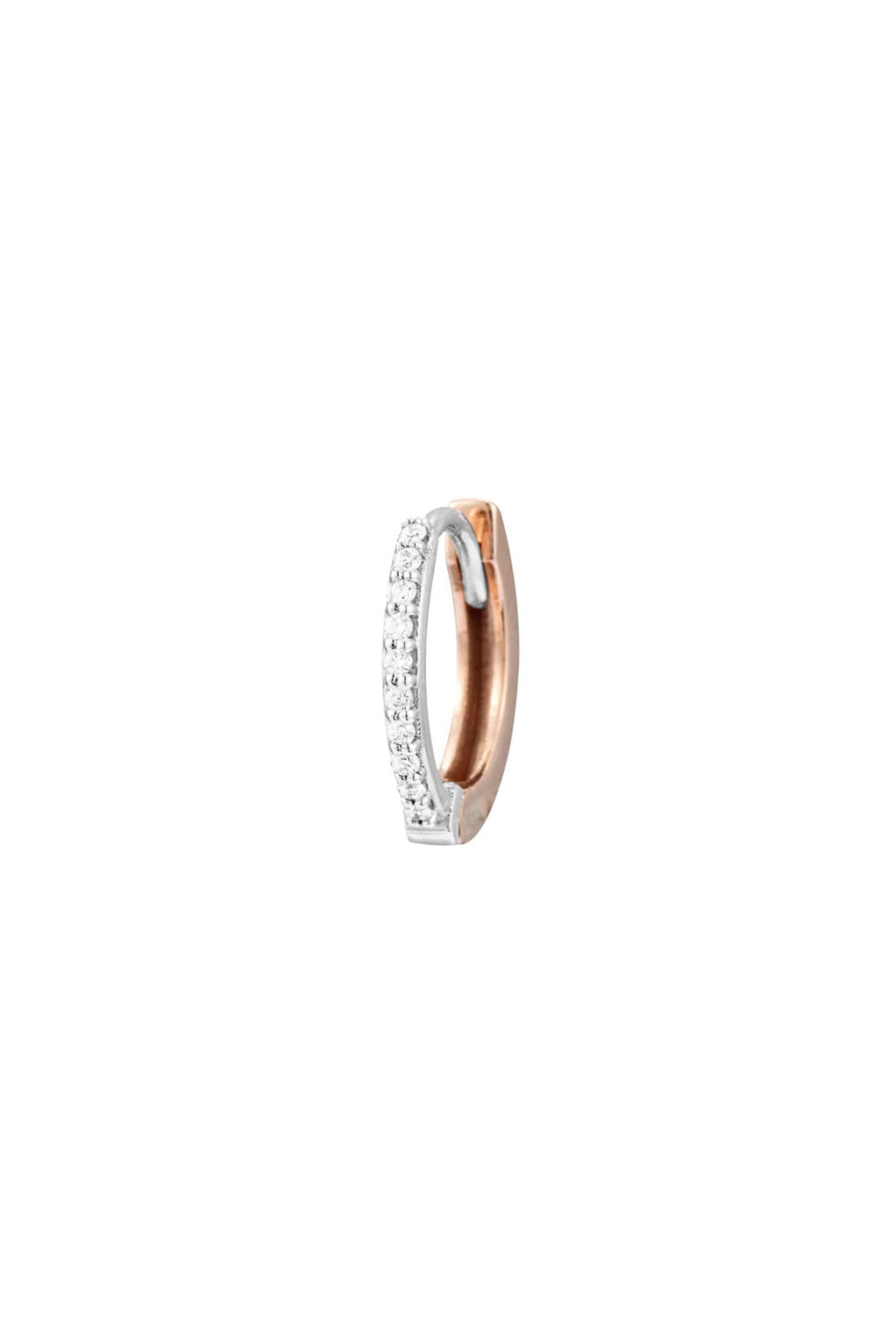 Half diamonds gold bangle