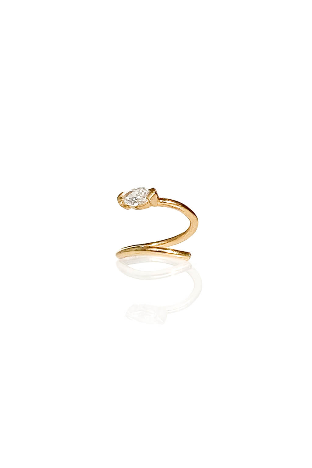 Boucle d'oreille Small Snake Marquise en or