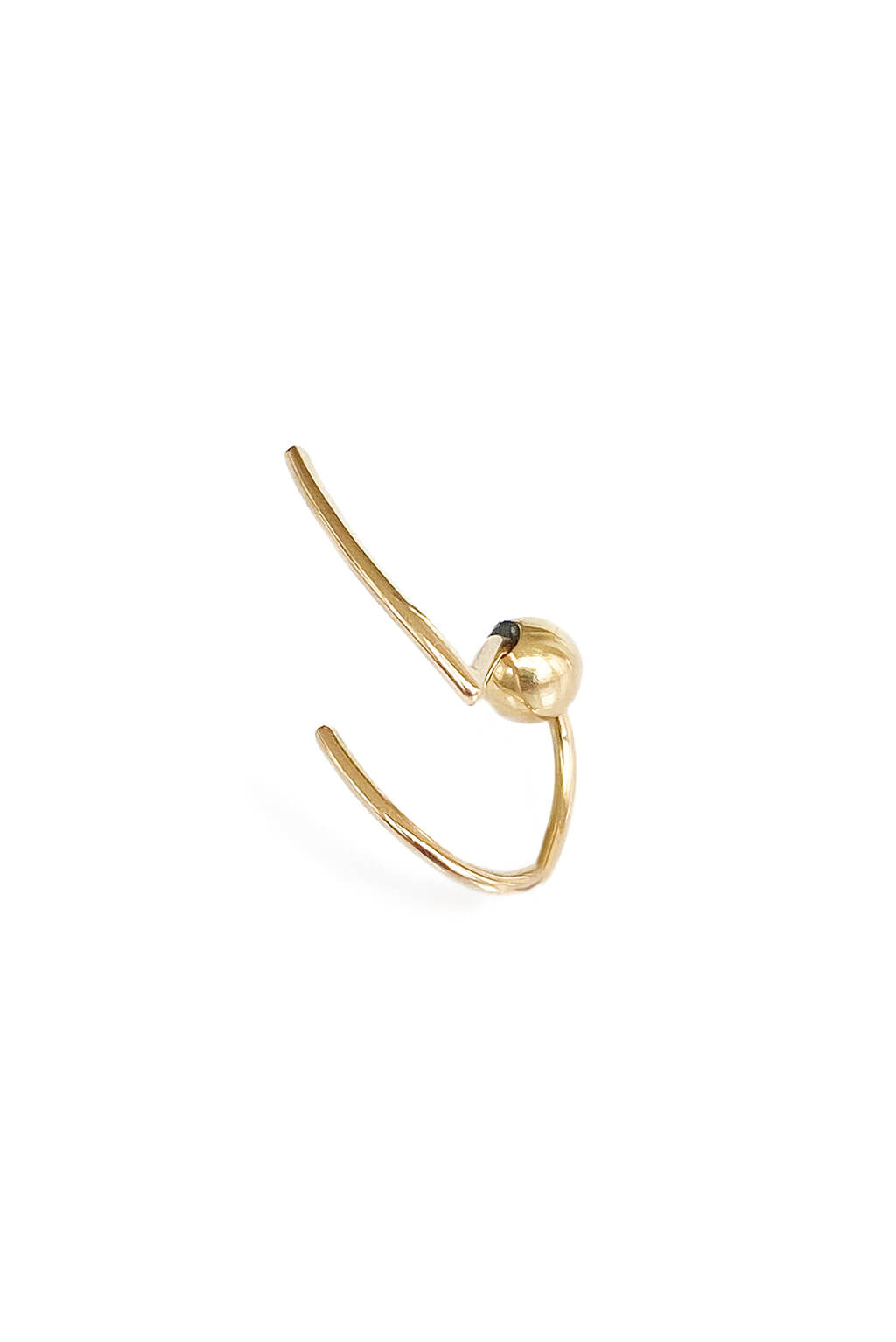 Double Line gold earring