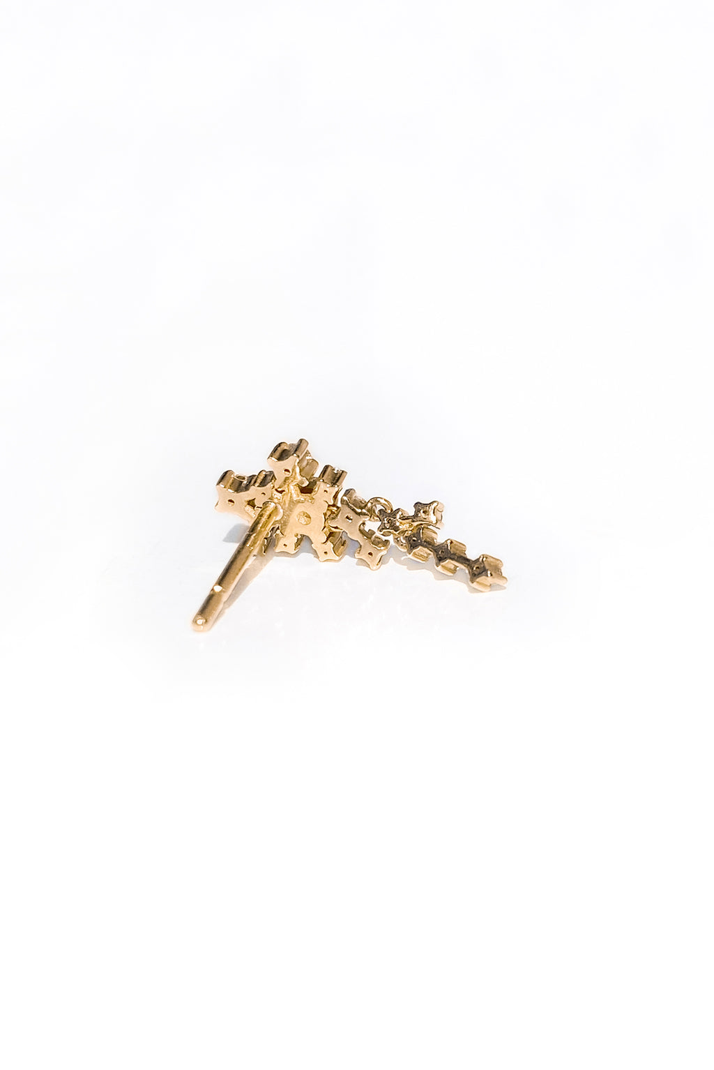 Small Cascade diamonds gold earring