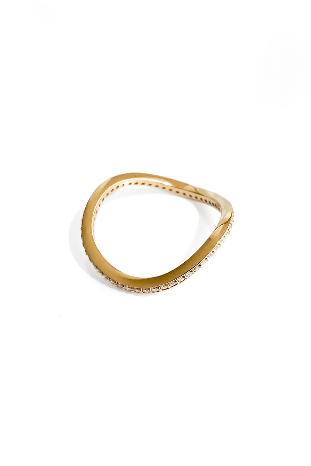 Bague Regular Wave diamonds en or