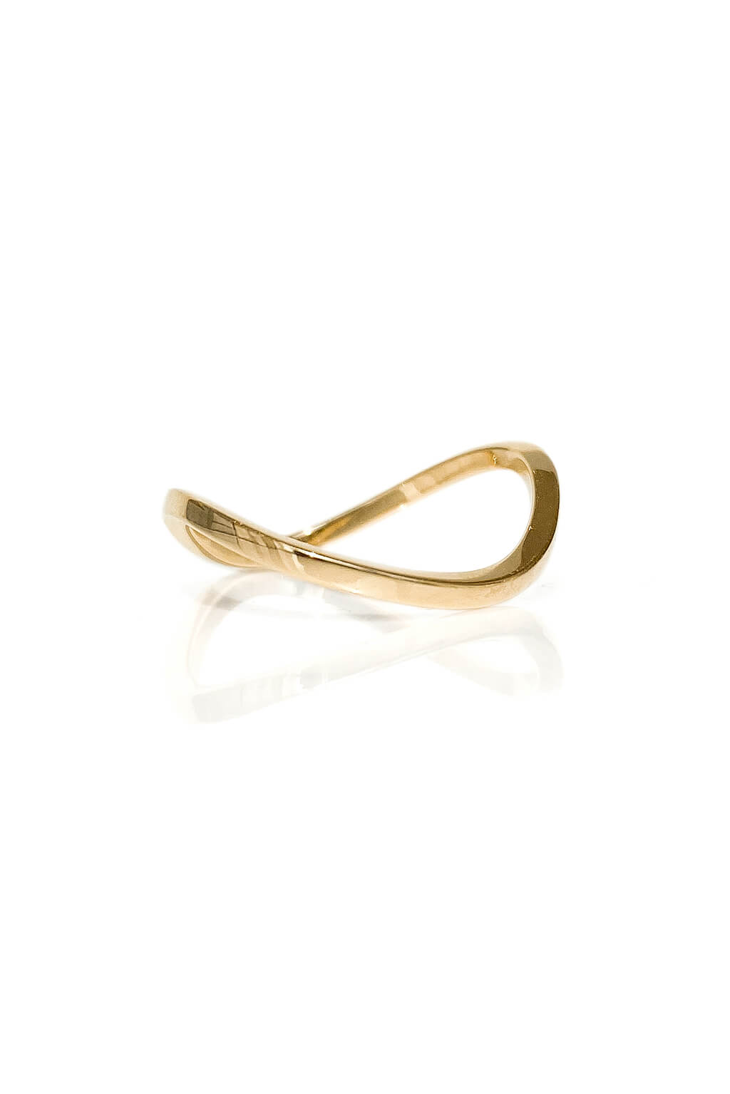 Bague Wave 1'5 Squared Band en or