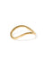 Wave 1'5 Squared Band gold ring