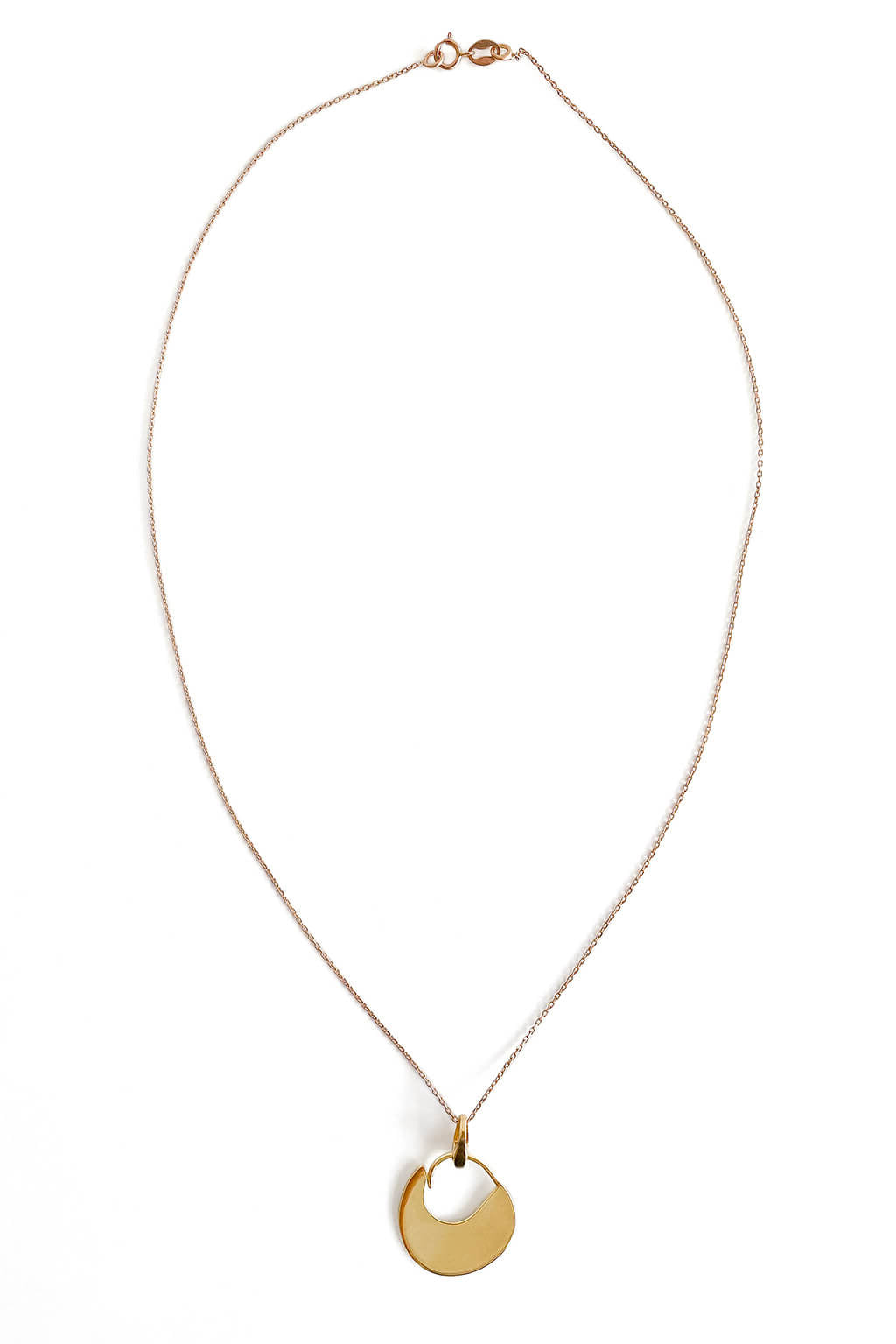 Halfmoon gold necklace