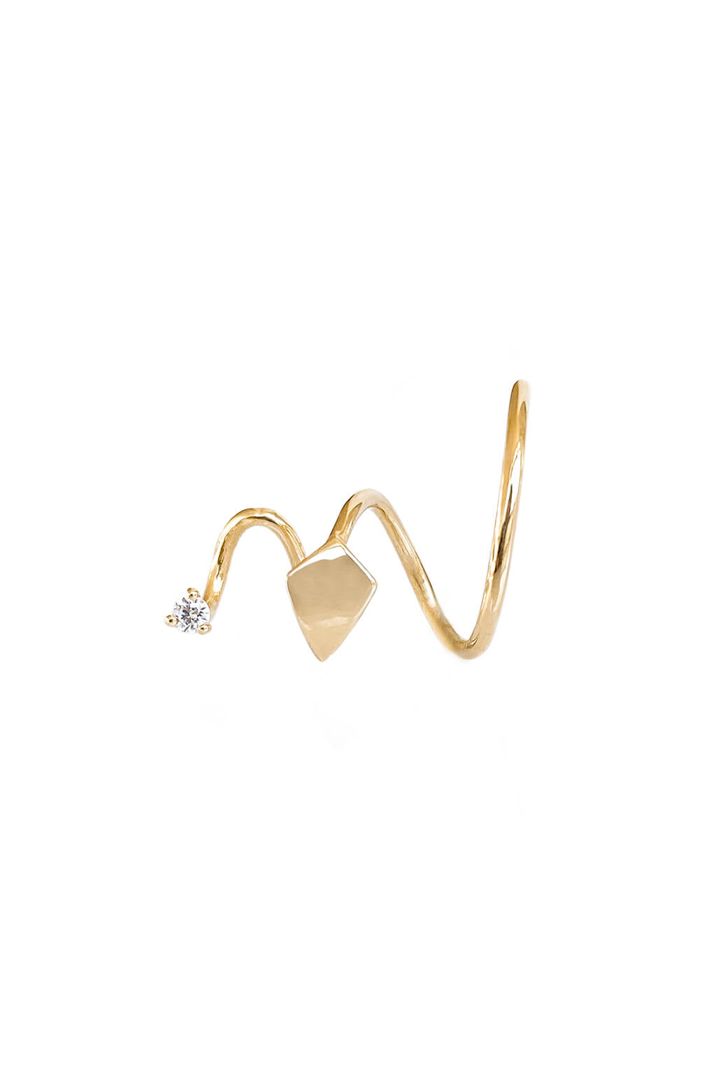 Pendiente Long Snake Kite de oro