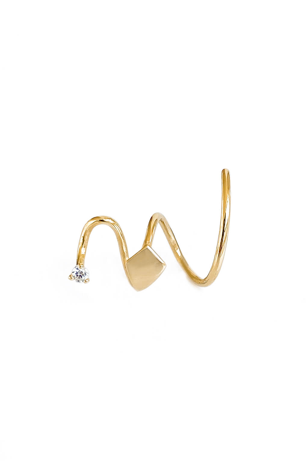 Pendiente Long Snake Kite de oro