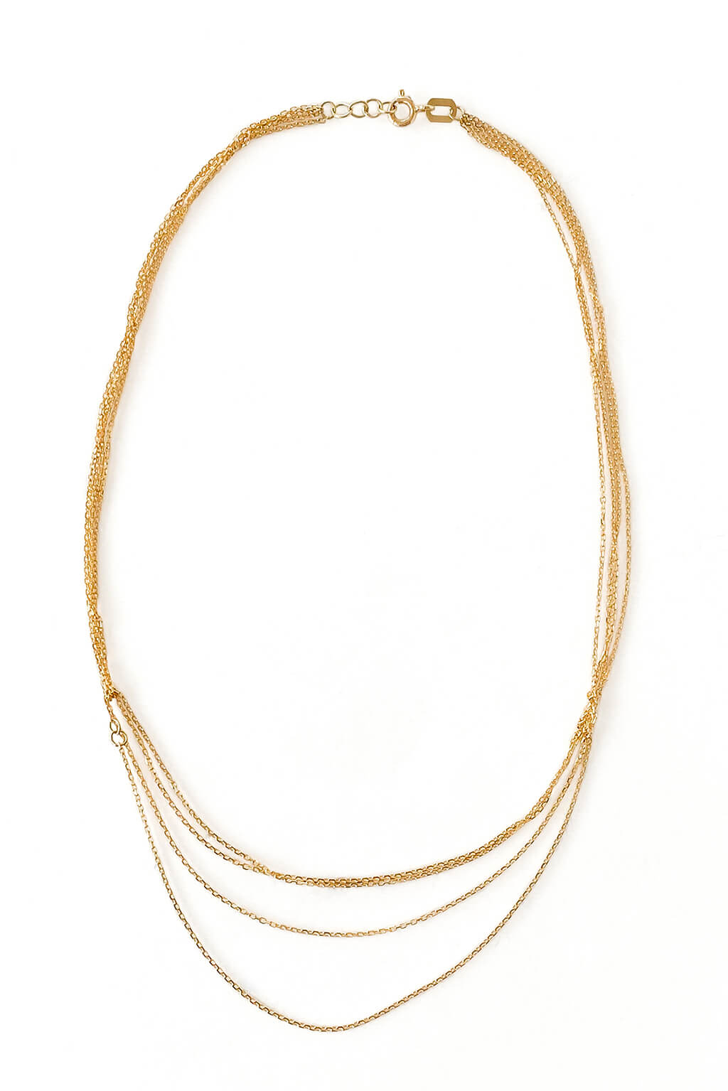 Three Chains gold necklace