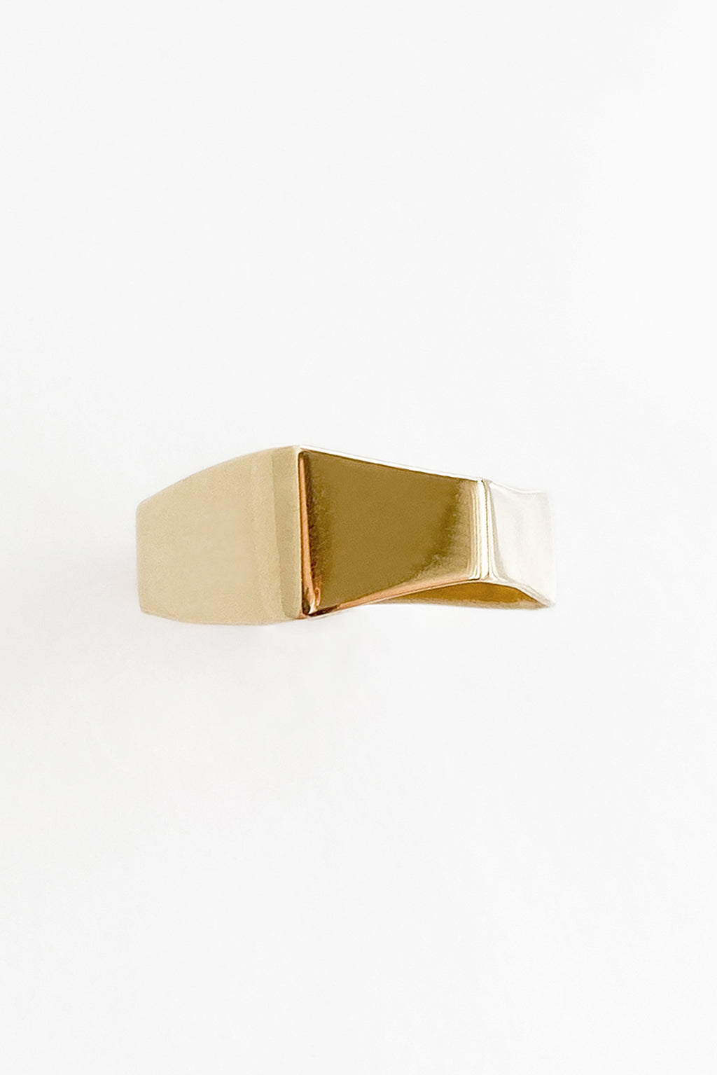 Irregular Signet gold ring