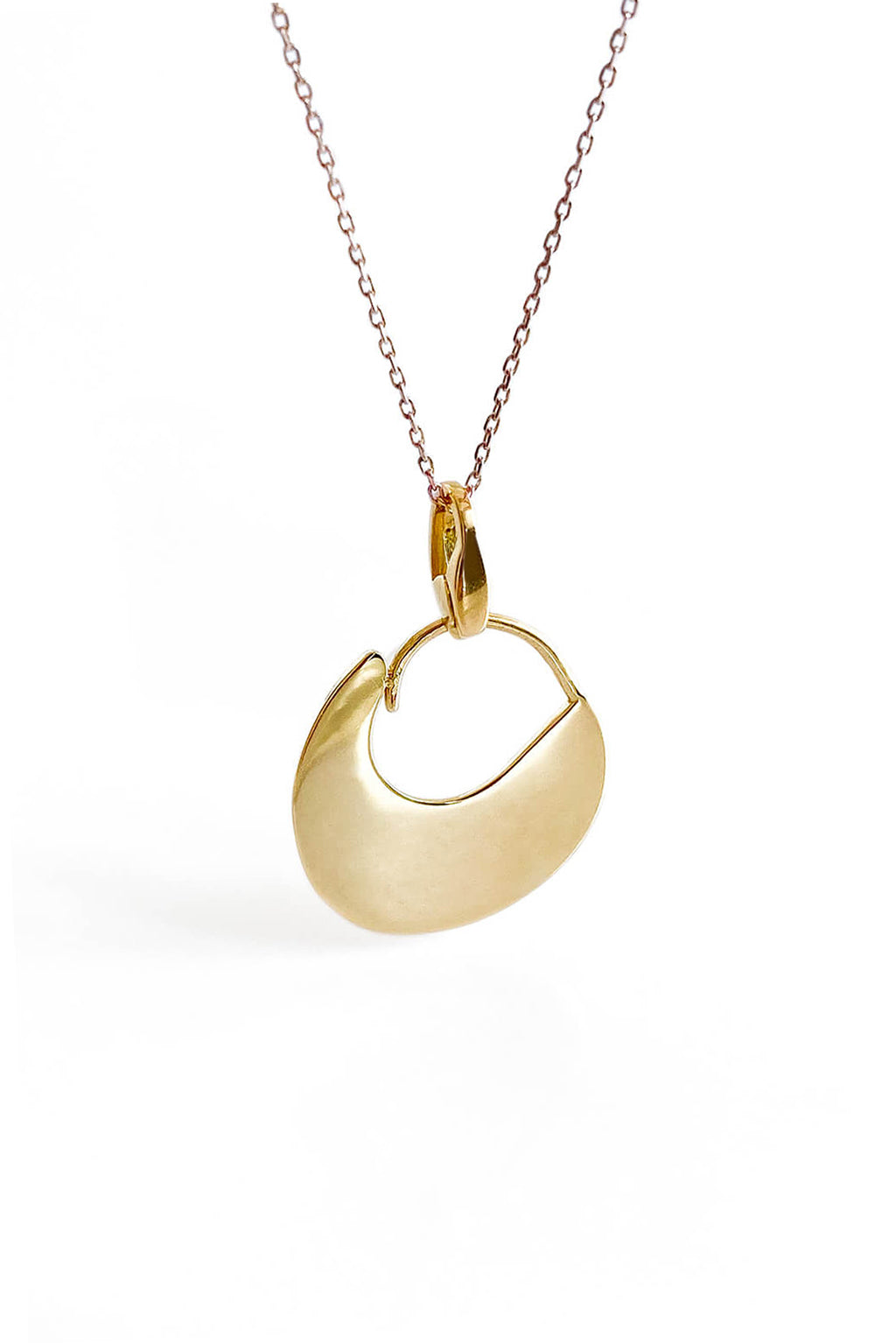 Halfmoon gold necklace