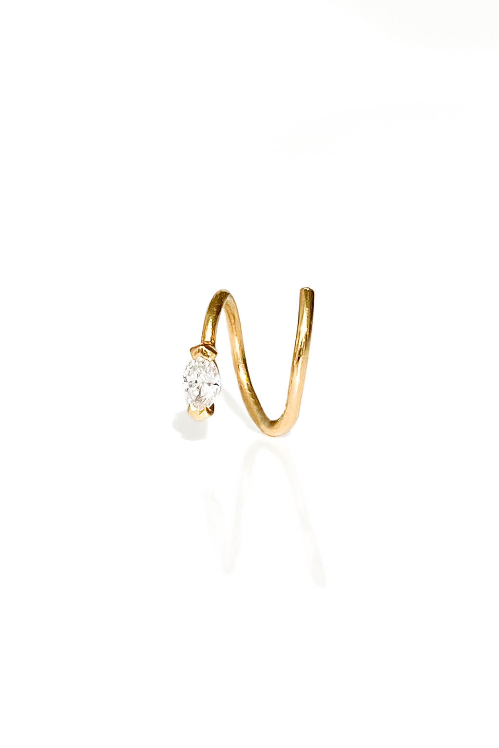 Boucle d'oreille Small Snake Marquise en or
