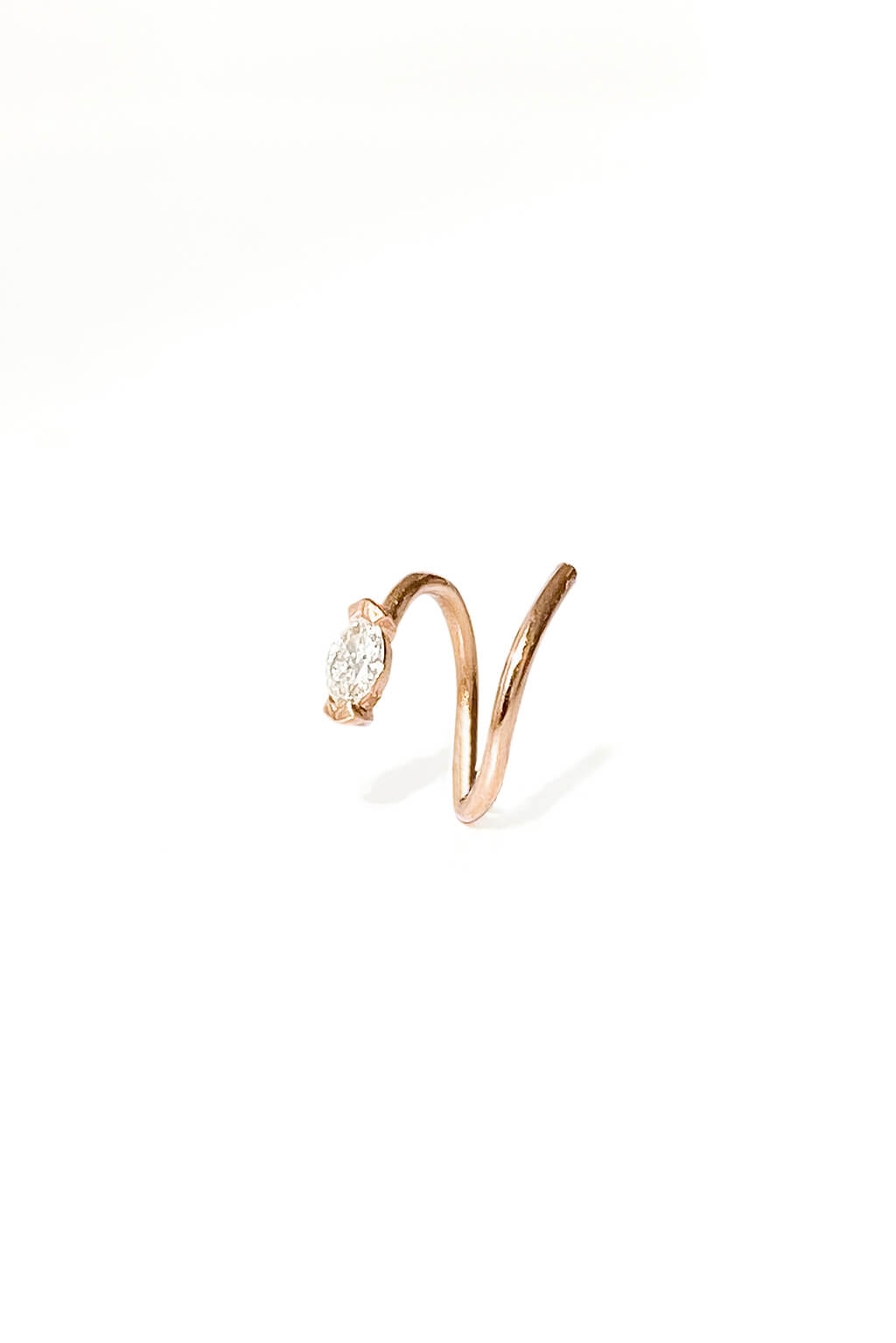 Boucle d'oreille Small Snake Marquise en or