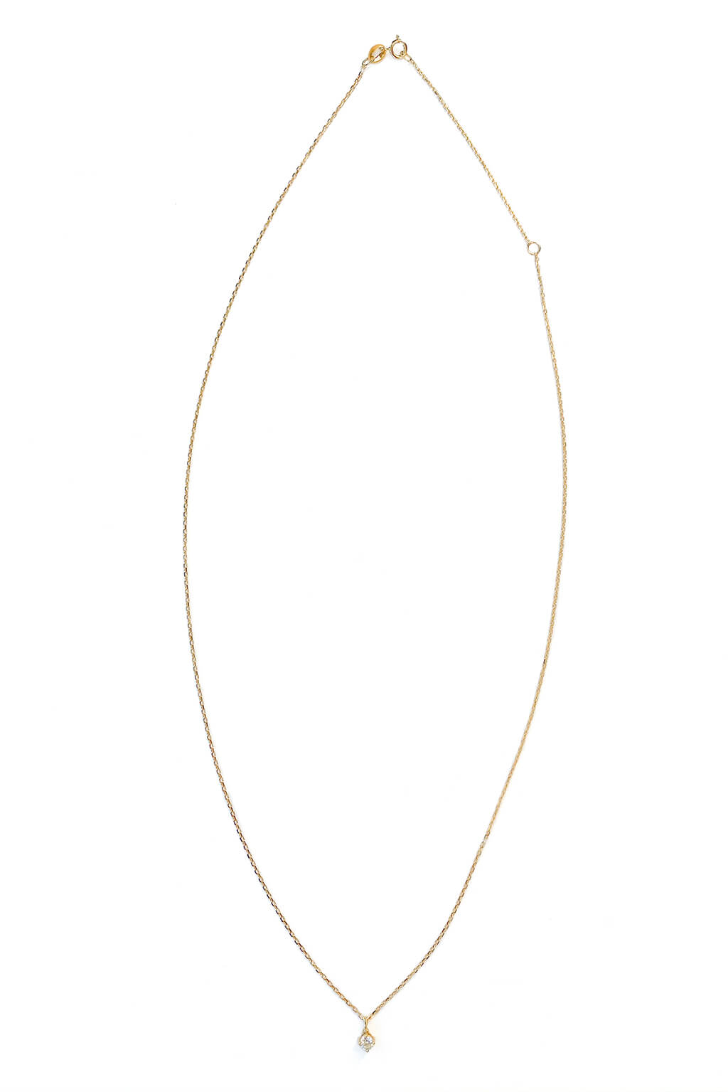 Collar con diamante de 3 mm de oro