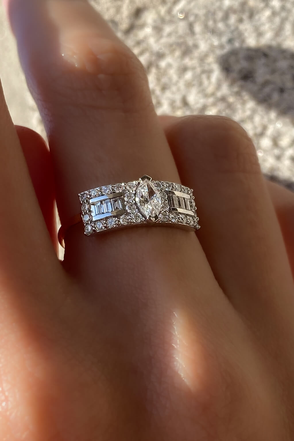 Bague Second Wife Big Marquise en or