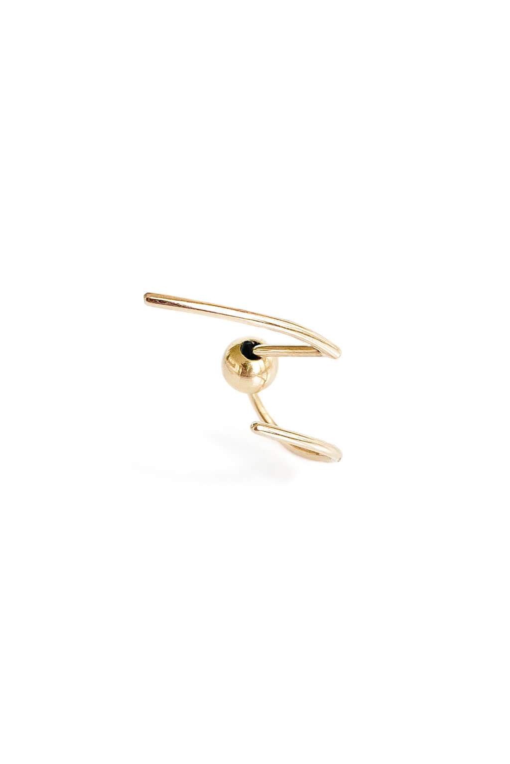 Double Line gold earring