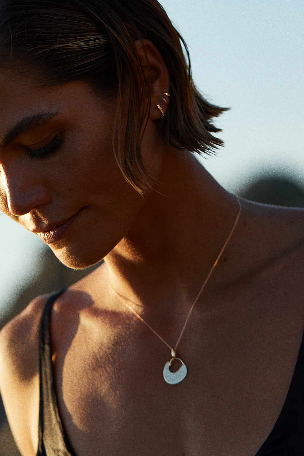 Collar Halfmoon de oro