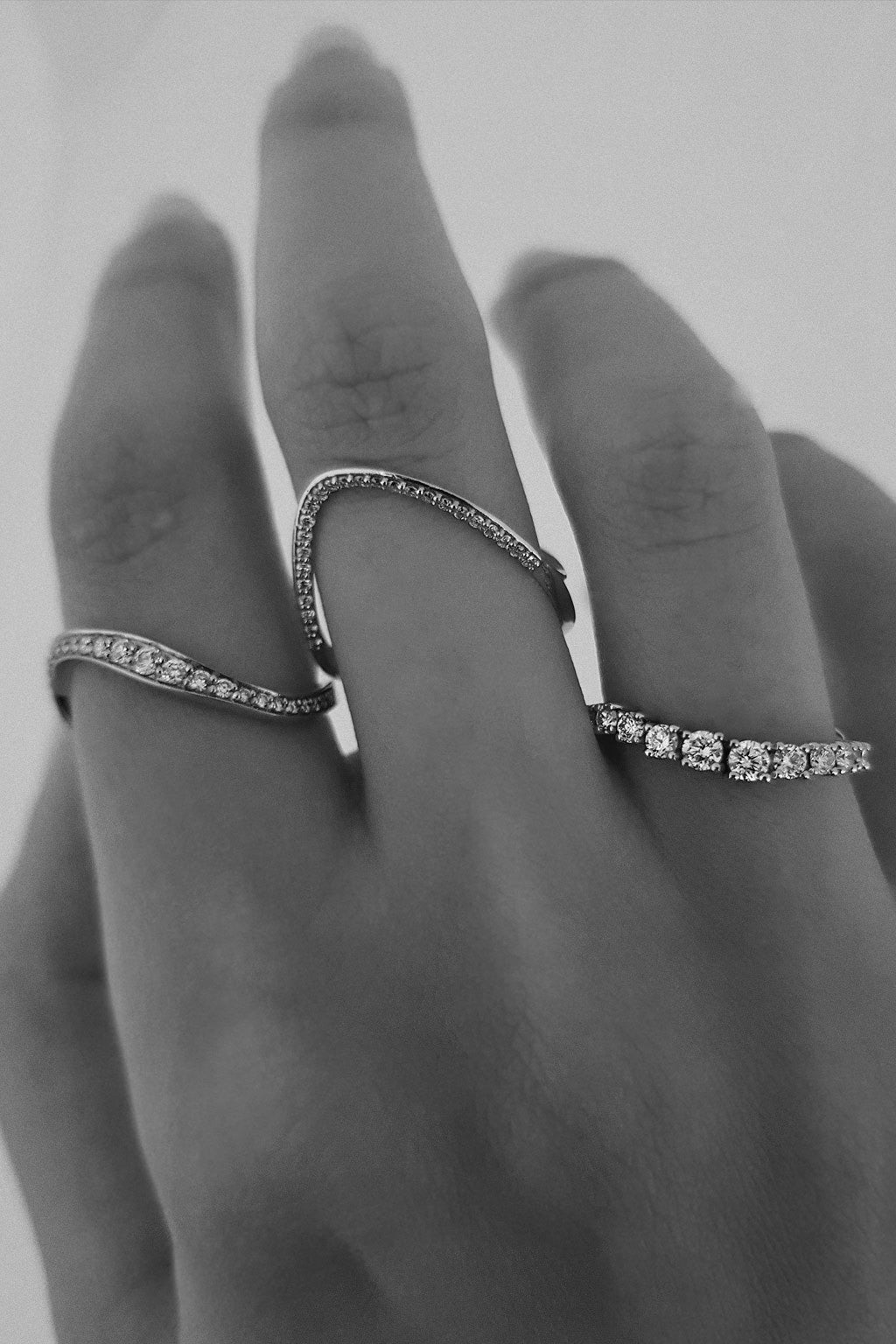 Wave gold ring