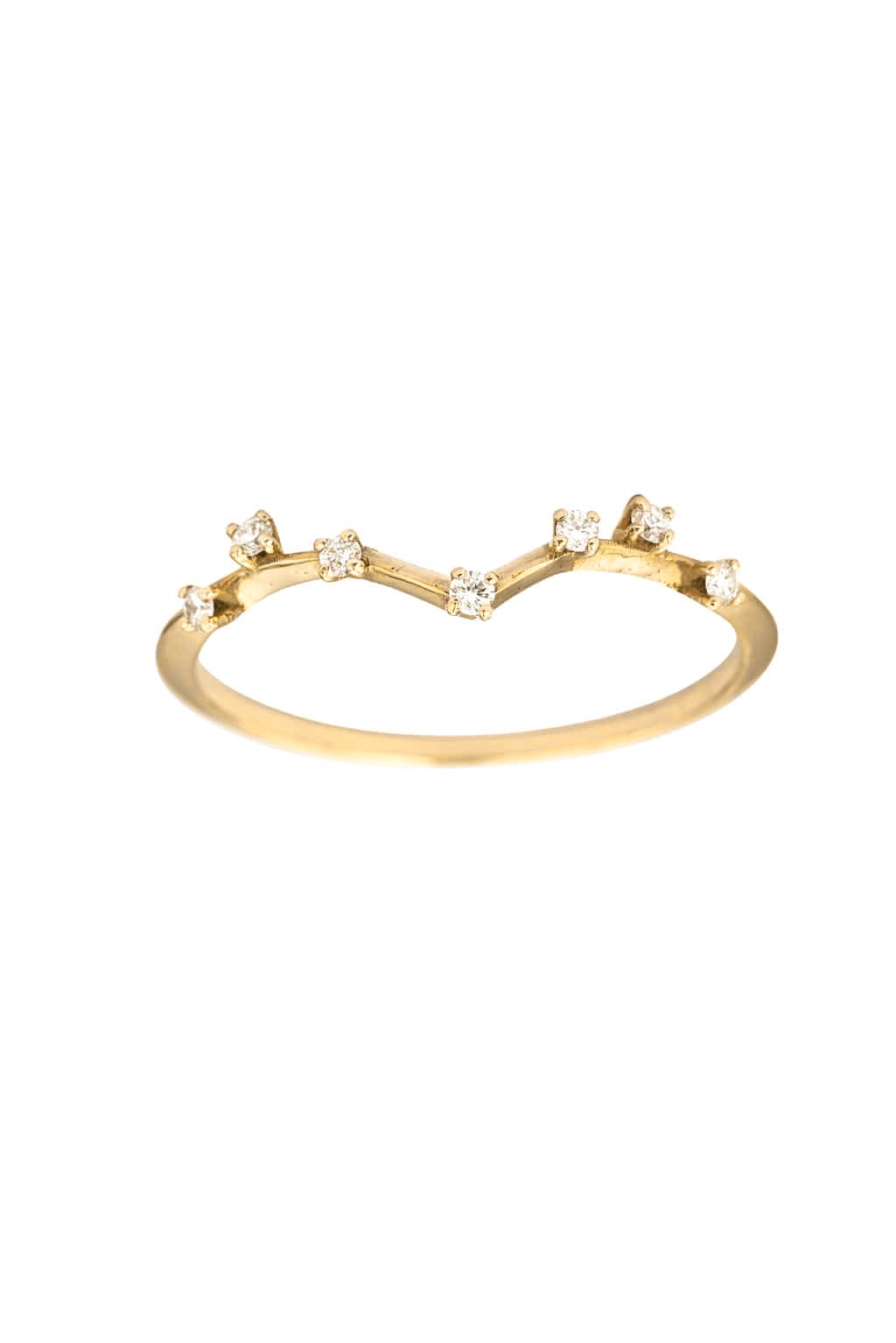 Nature A 1'3 mm diamonds gold ring