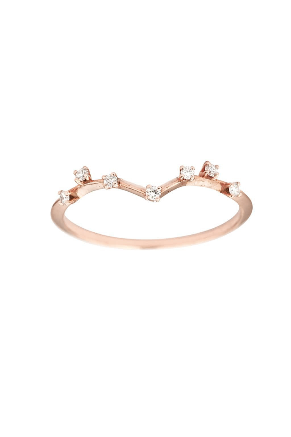 Nature A 1'3 mm diamonds gold ring