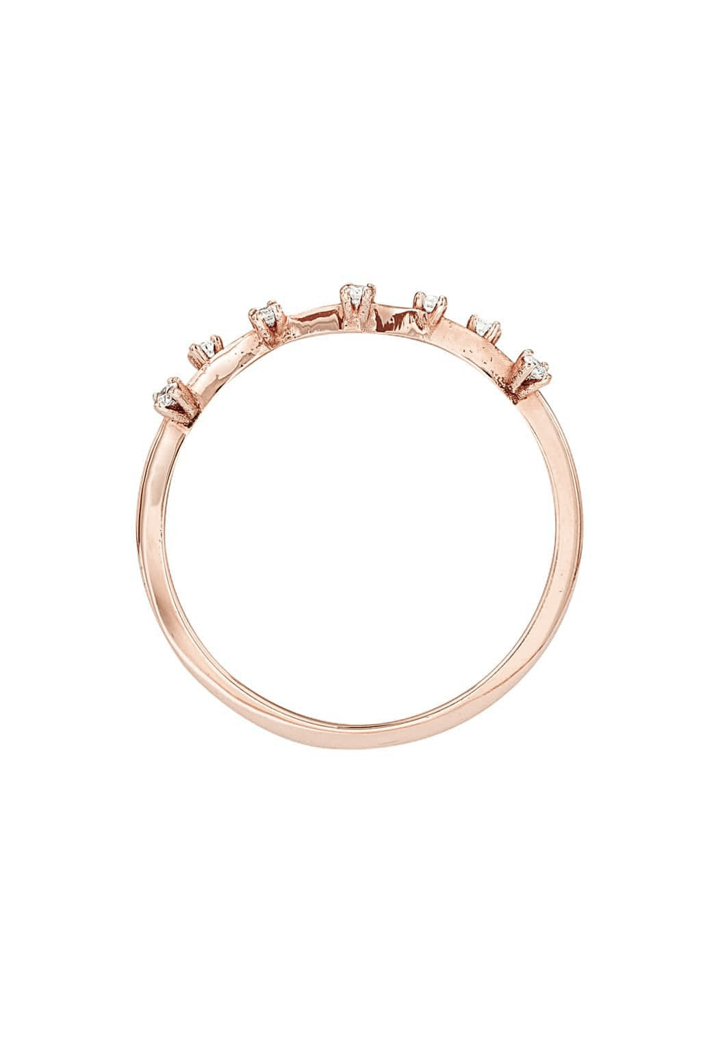 Nature A 1'3 mm diamonds gold ring