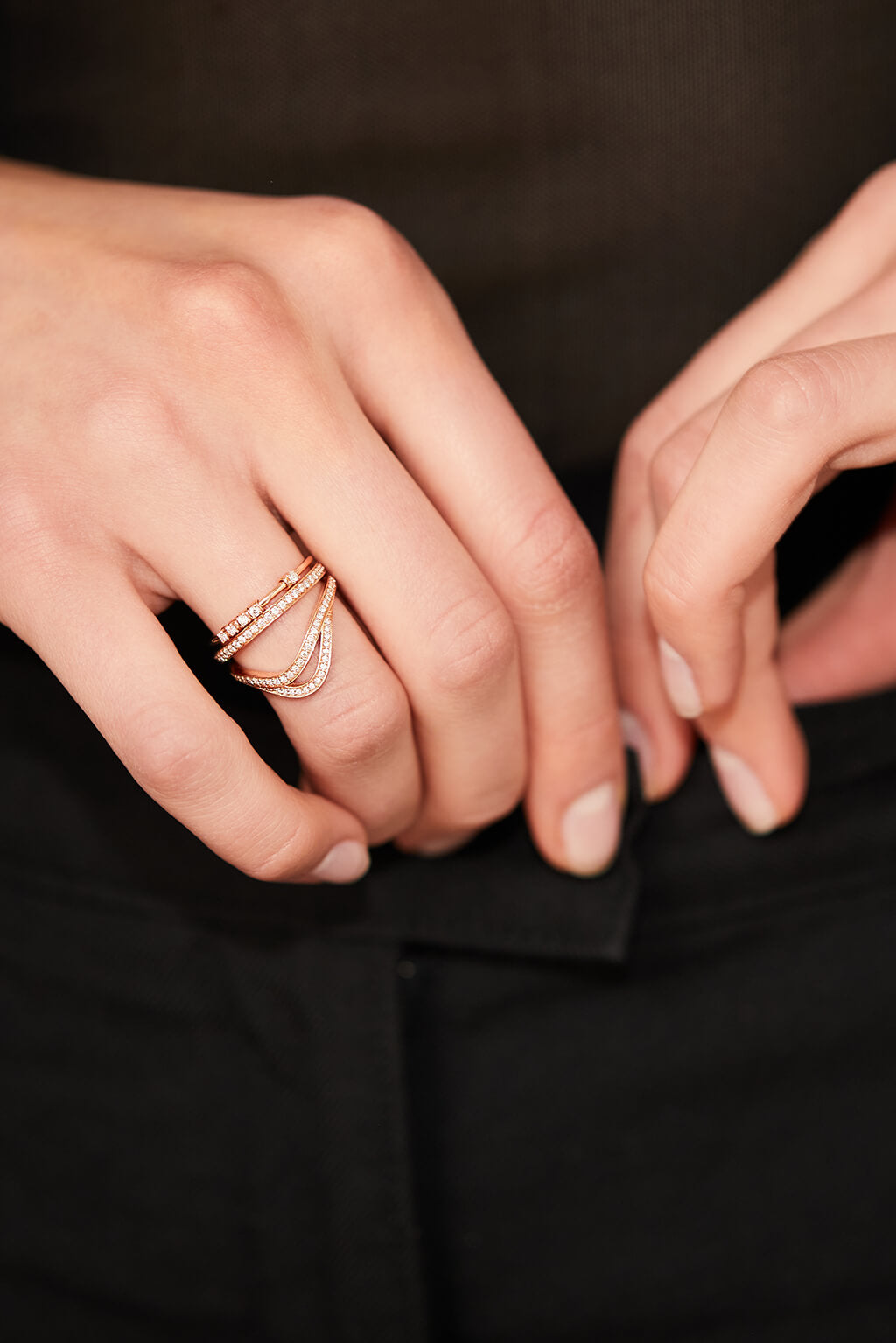 Bague 5 Mobile Bites en or