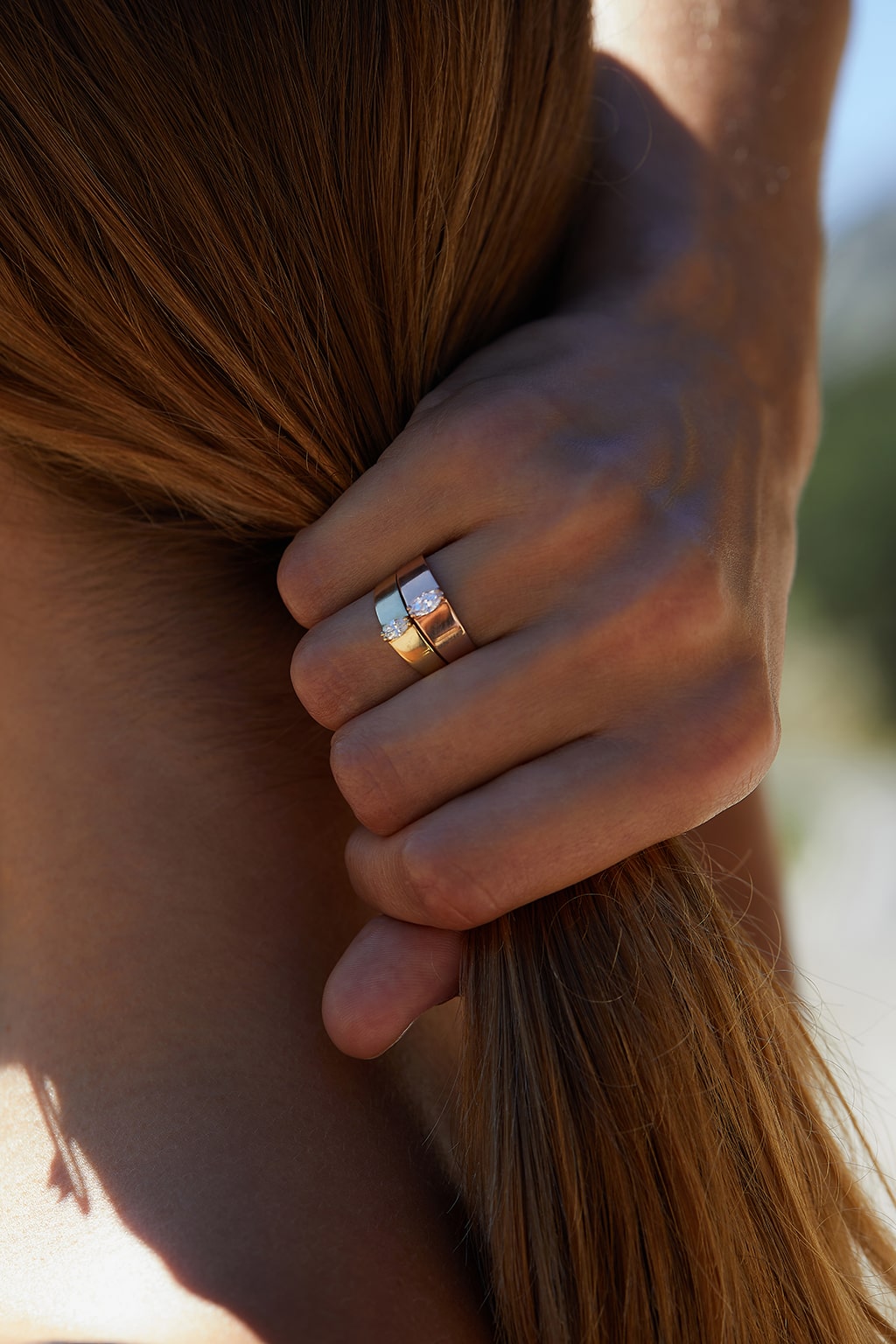 Bague Band Marquise 5 x 2'5 mm en or