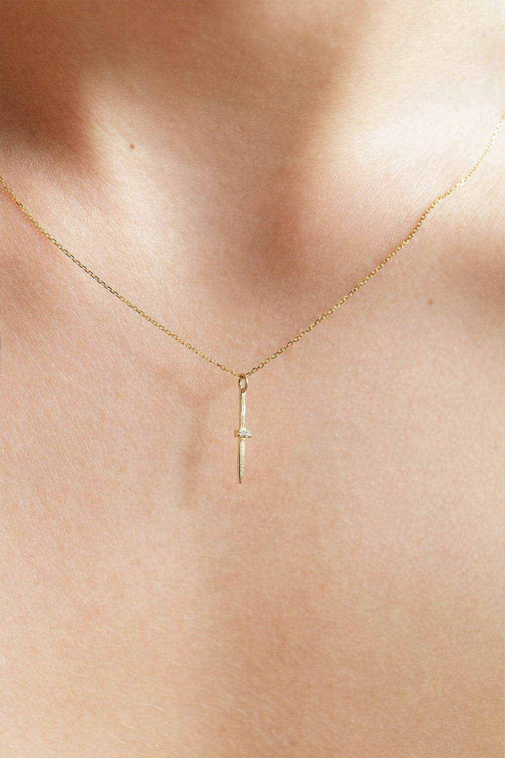 Sword gold necklace