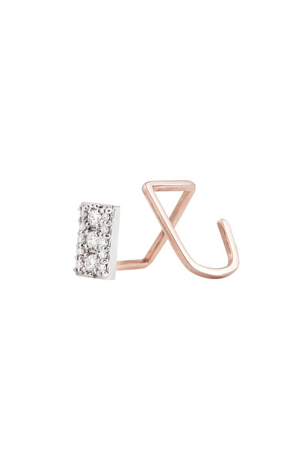 Pendiente Plaque diamonds de oro