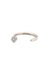 Four claws white 18k gold piercing with diamond, front view