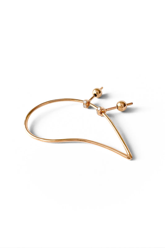 Boucle d'oreille Big Drop en or