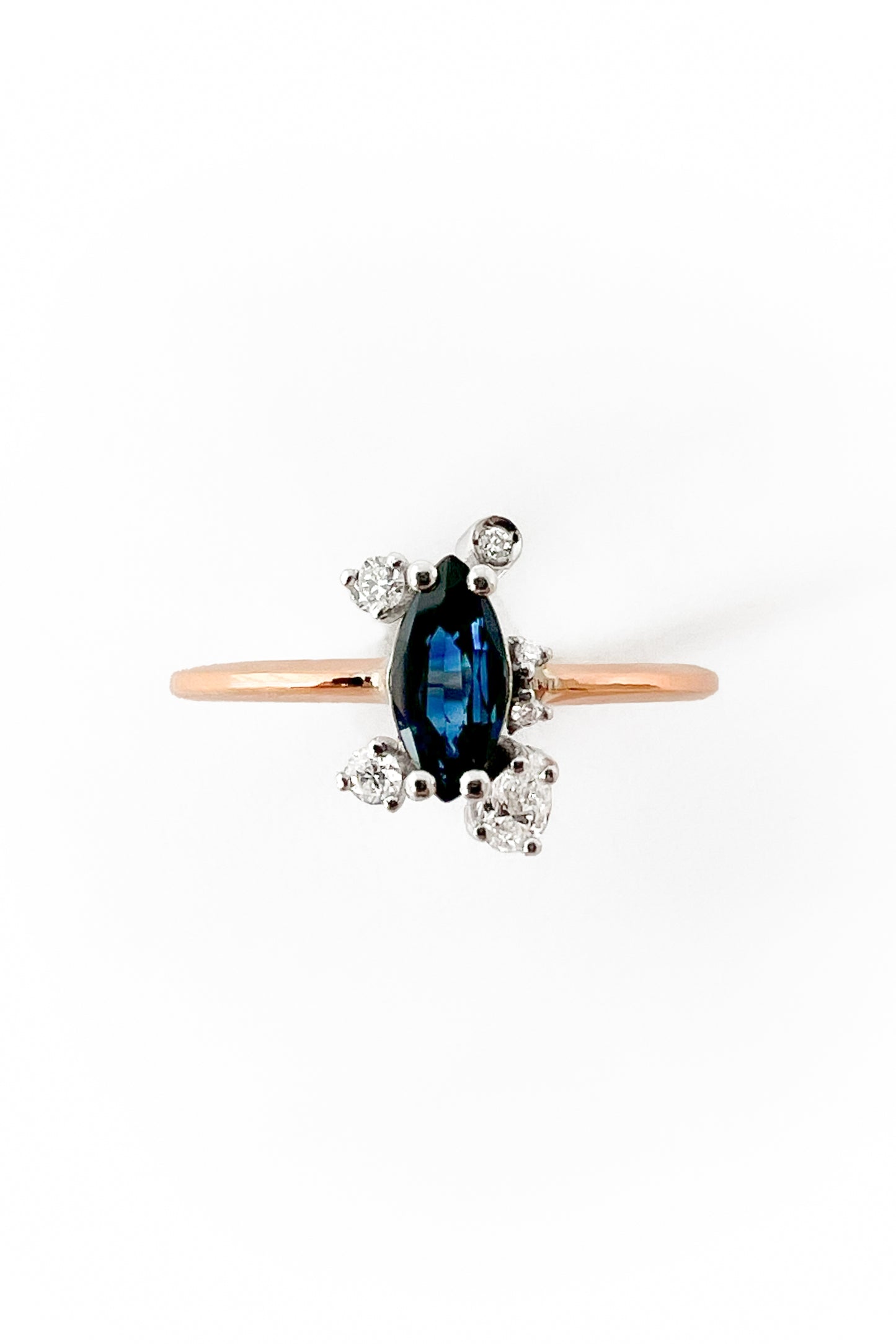 Anillo Big Star Marquise Sapphire  de oro
