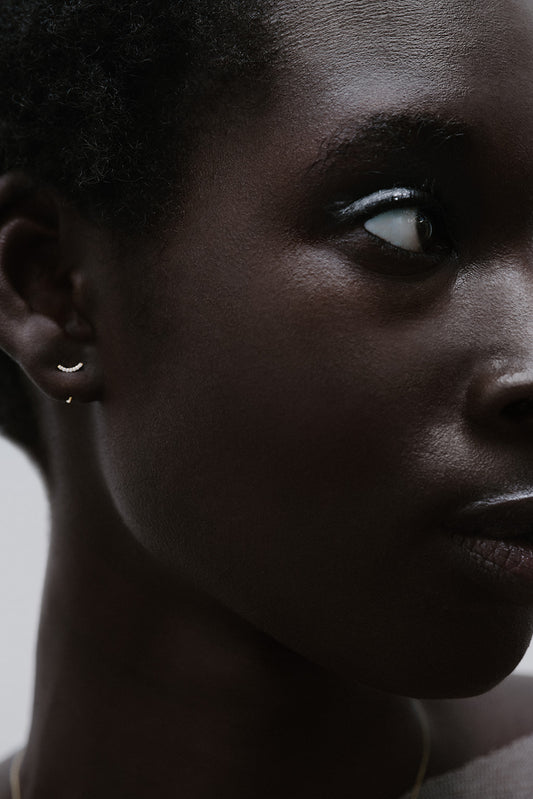 Piercing Curved diamonds en or