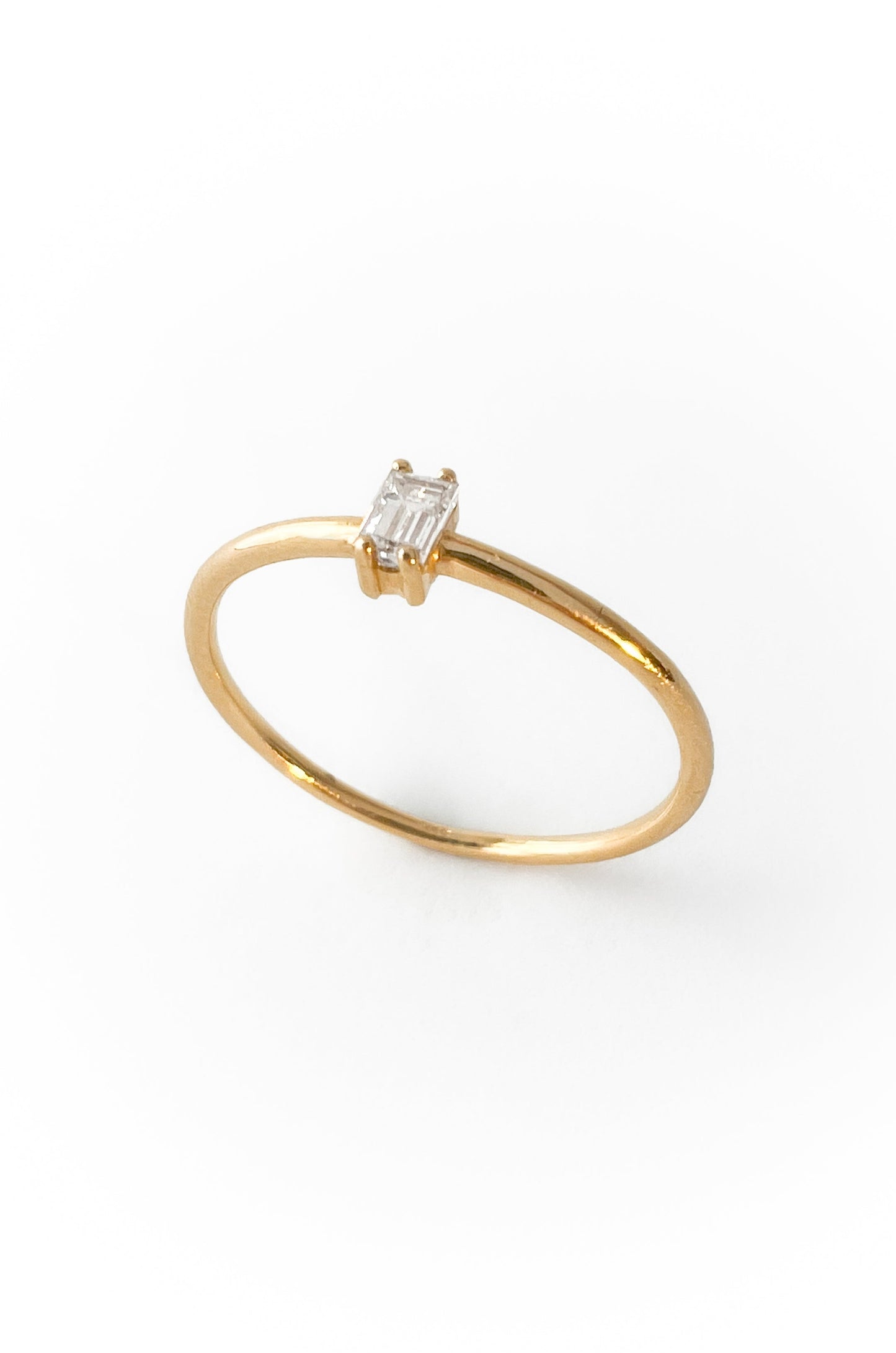 Anillo Cage diamond baguette de oro
