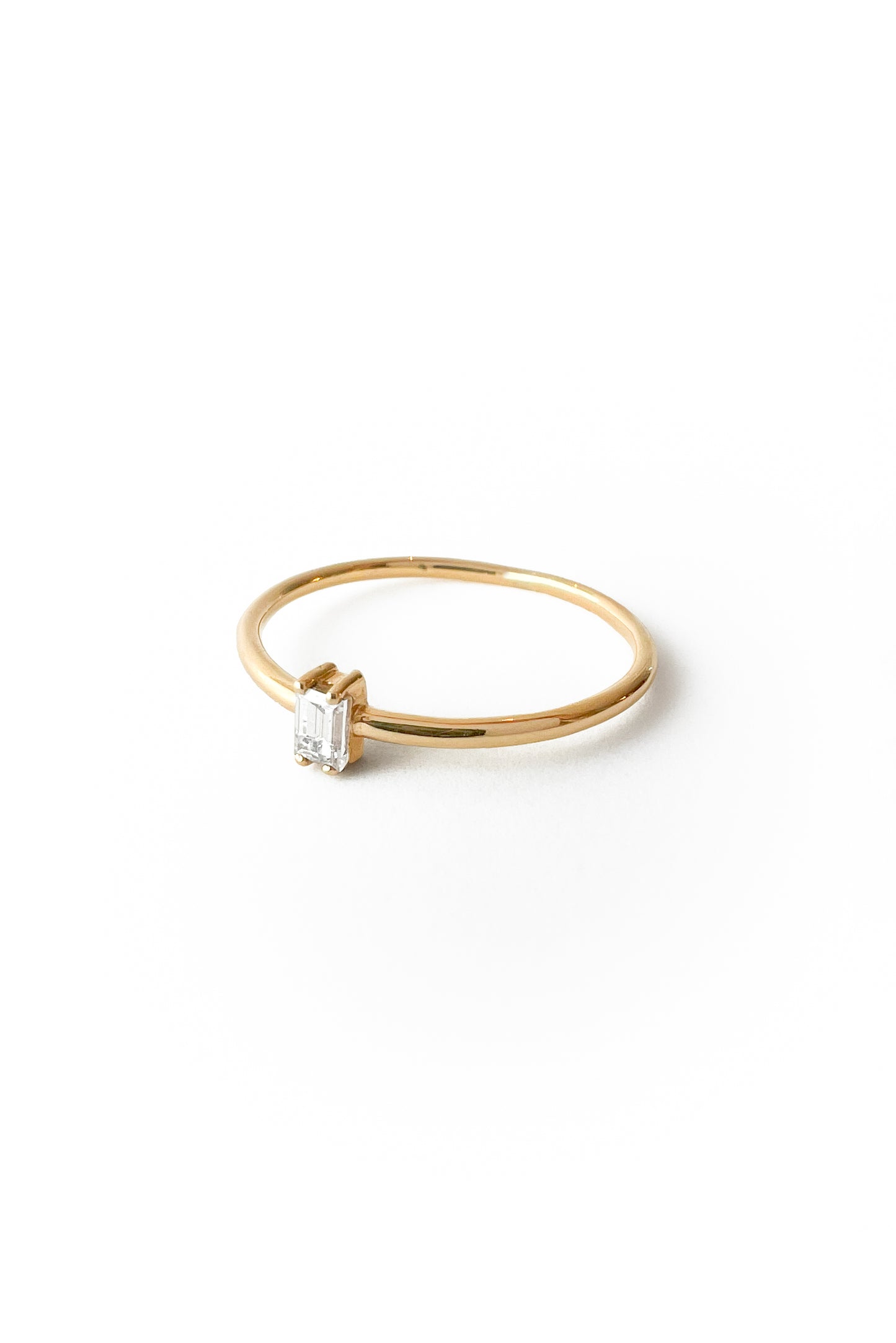 Anillo Cage diamond baguette de oro