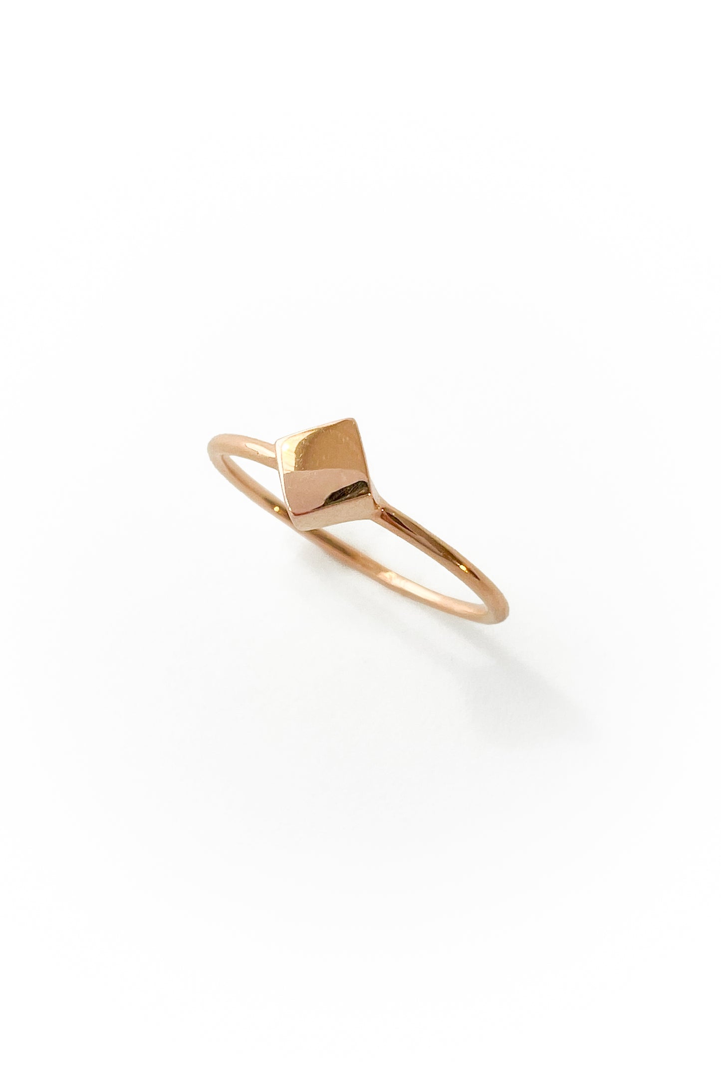 Cube 18k rose gold ring