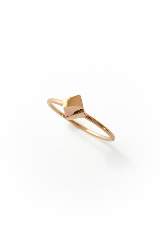 Cube 18k rose gold ring