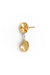 Double Sun gold earring