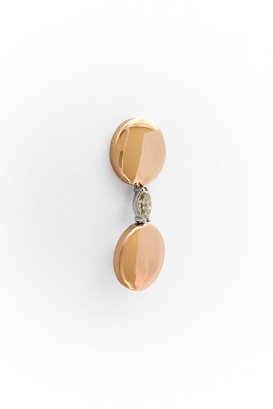 Boucle d'oreille Double Sun en or