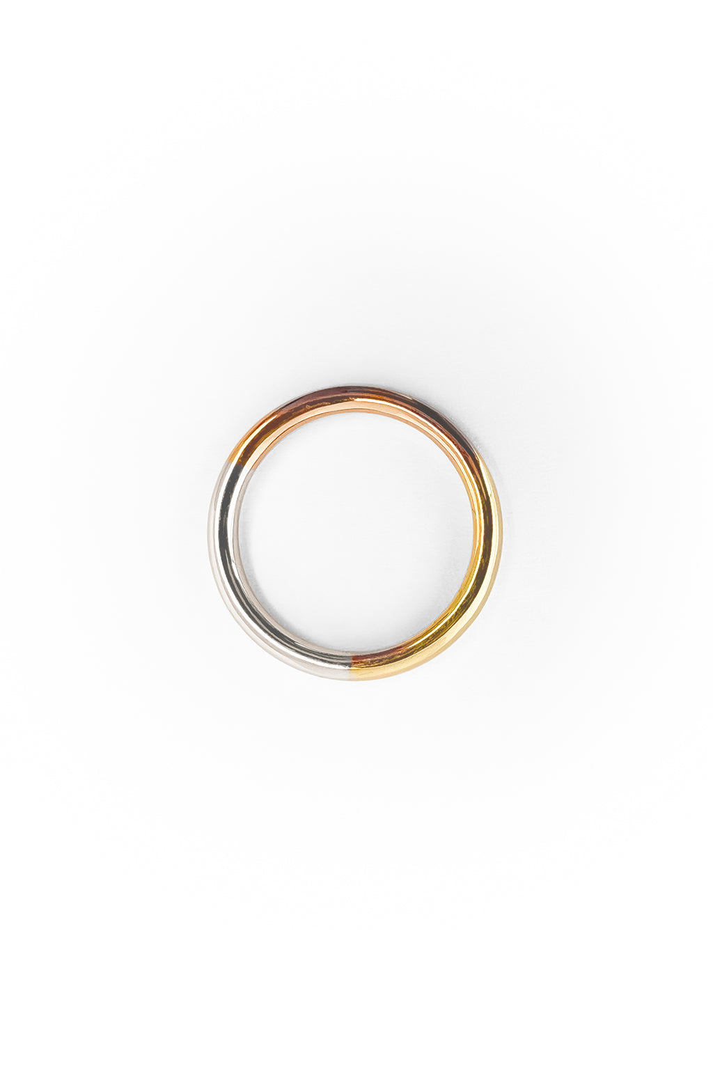 Rainbow 2 mm YRW gold ring