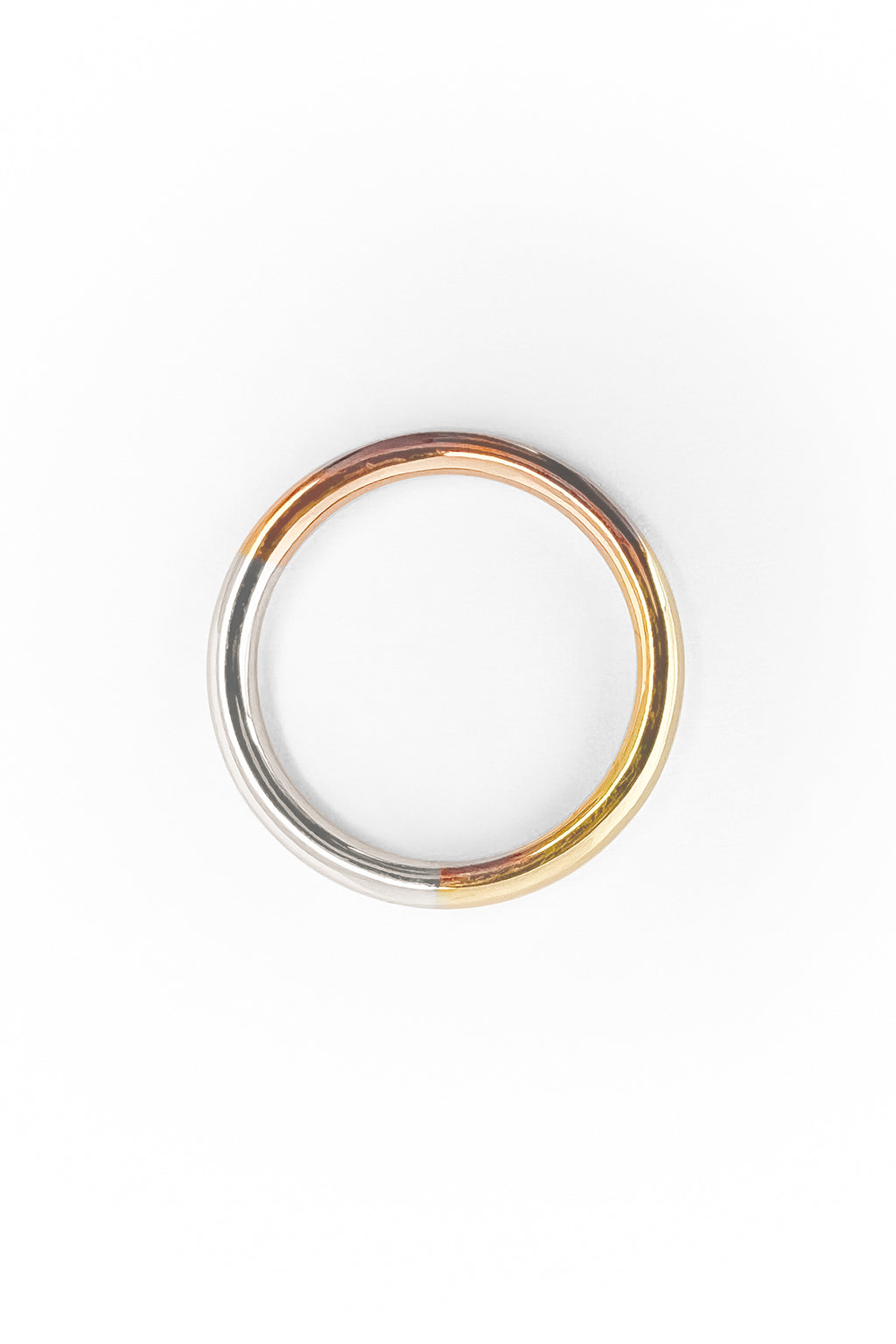 Rainbow 2 mm YRW gold ring