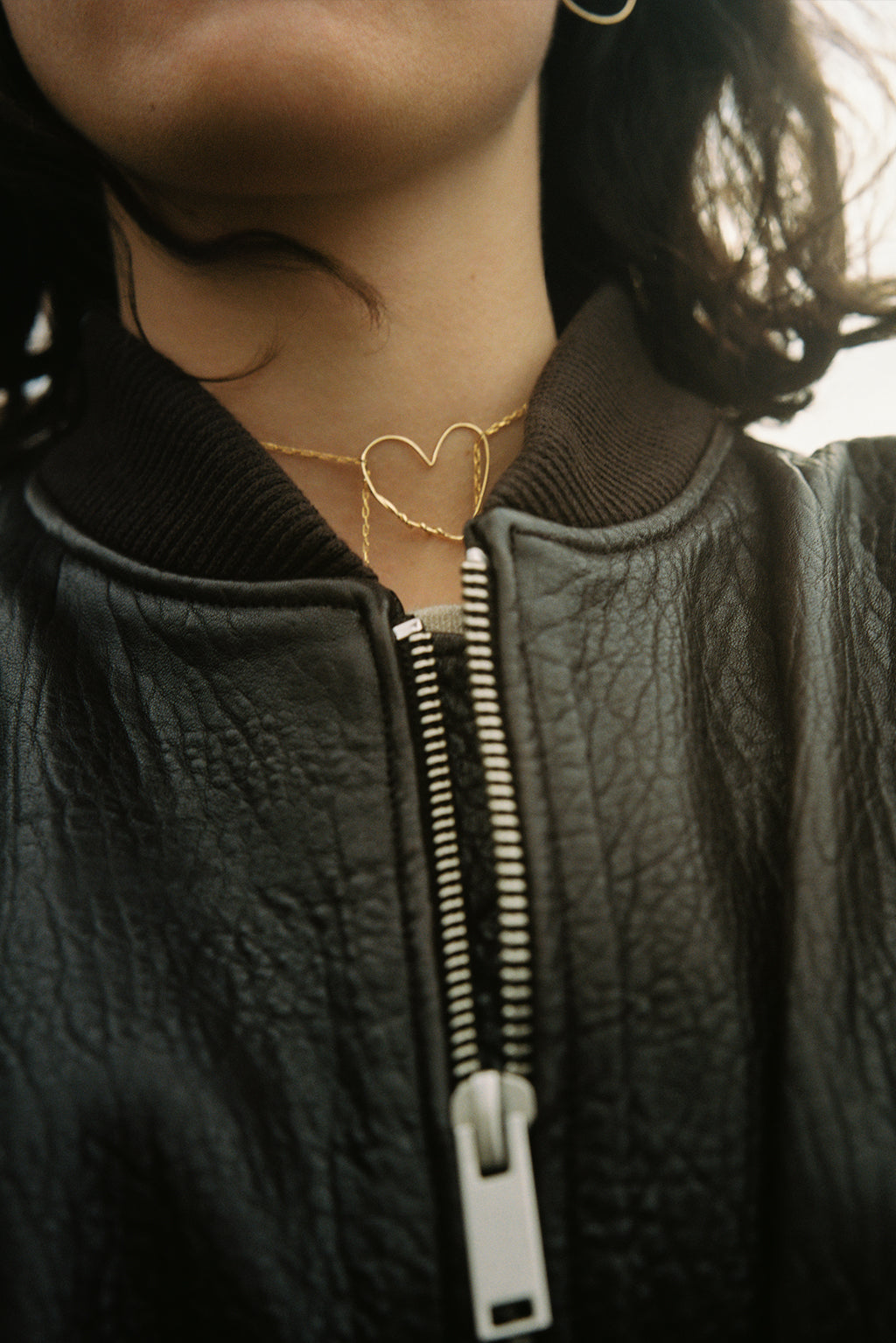 Fine ligne d'amour gold necklace
