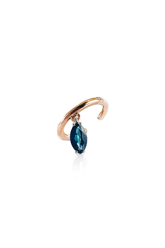 Marquise Sapphire gold ear cuff