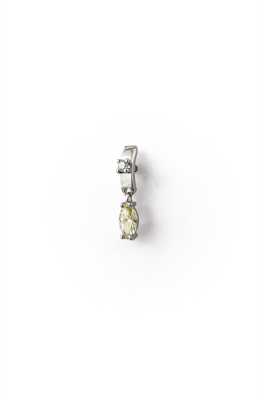 Tag Marquise 18k gold earring