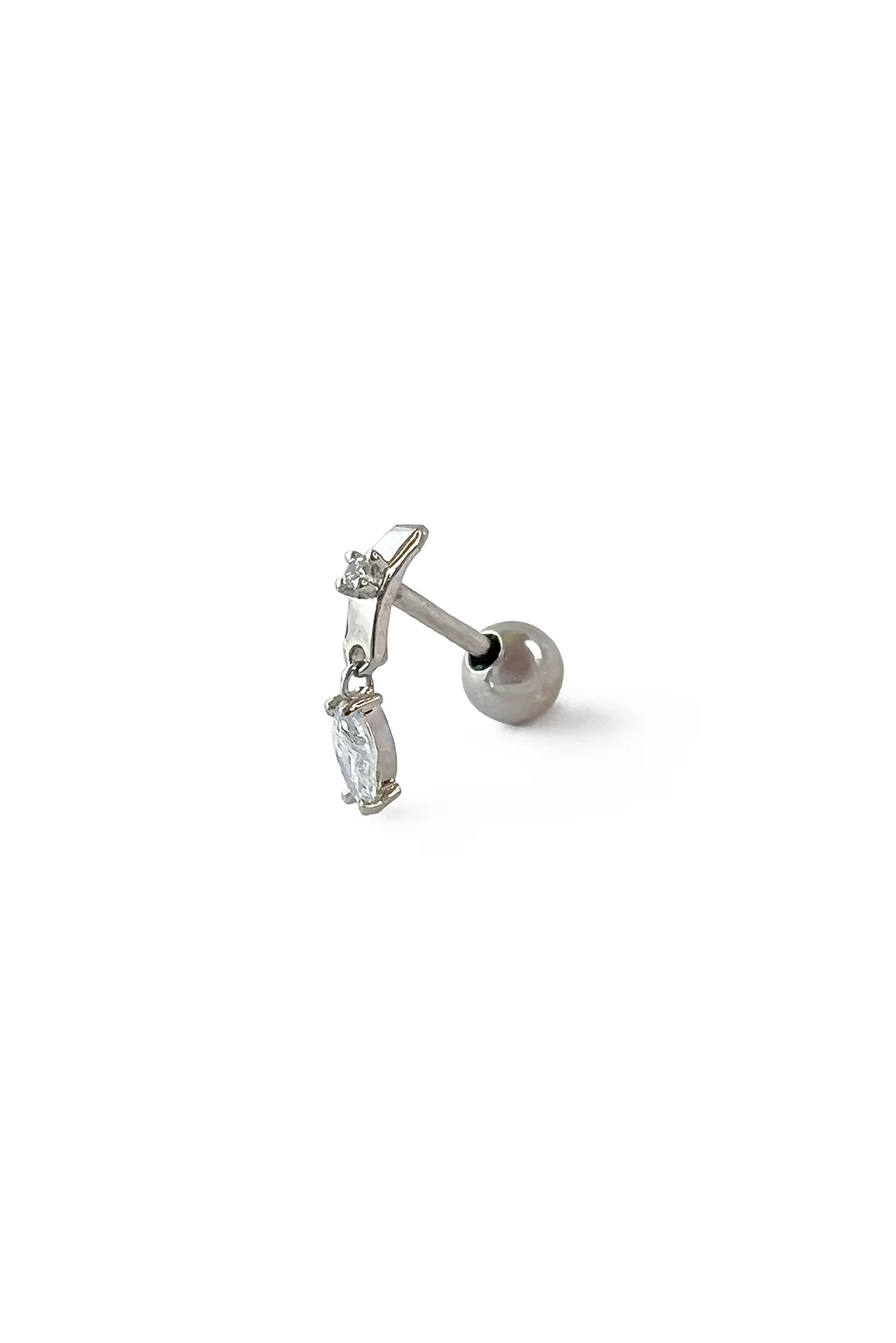 Boucle d'oreille Tag Marquise en or 18K