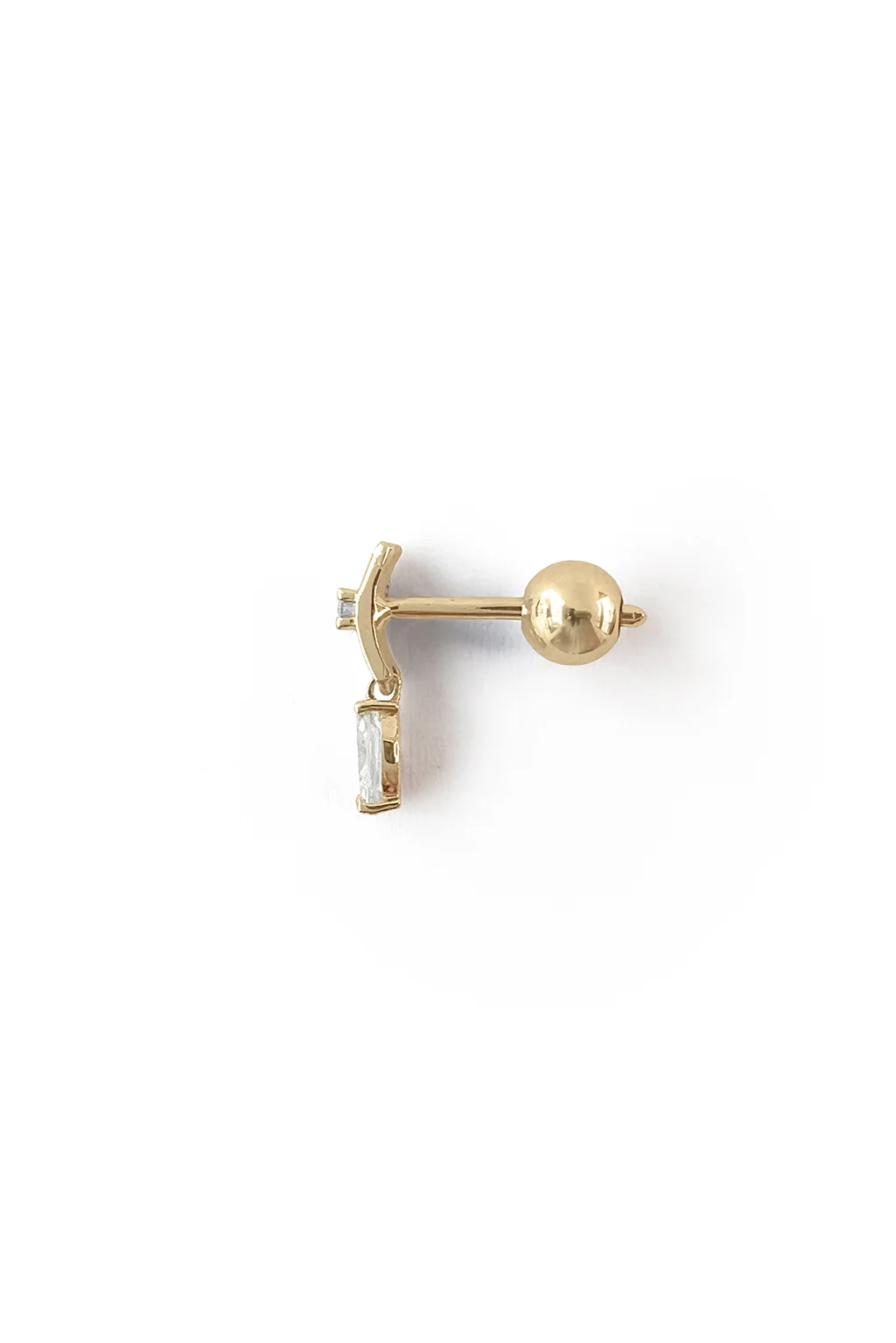 Boucle d'oreille Tag Marquise en or 18K
