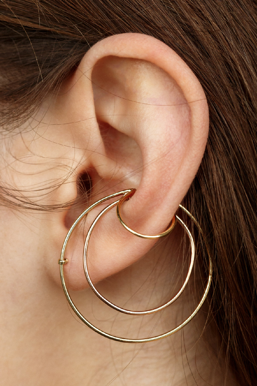 Pendiente Triple bangle de oro
