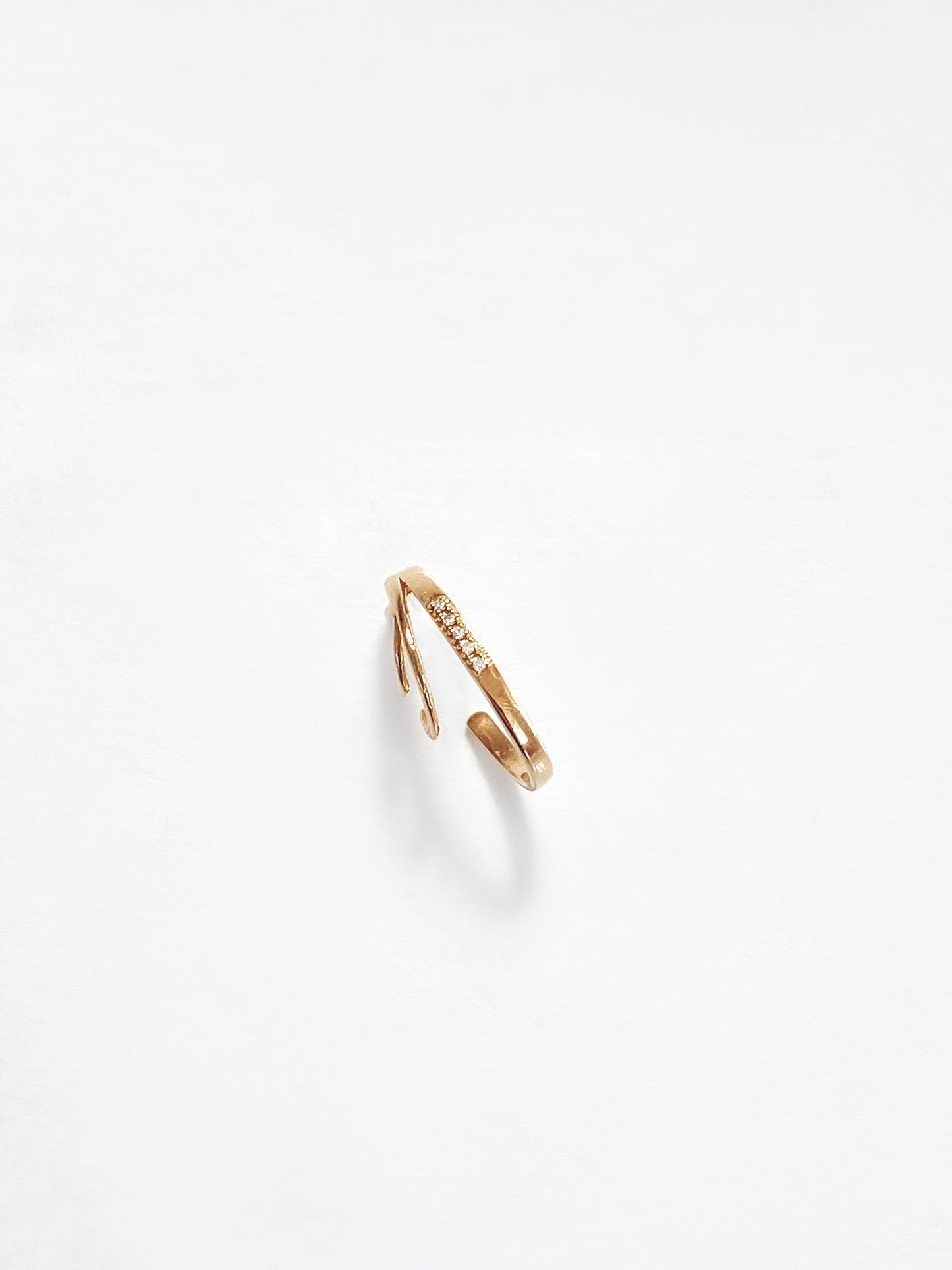 Pendiente Three bangles diamonds de oro