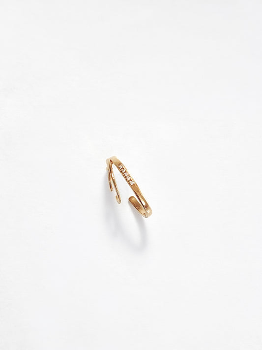 Pendiente Three bangles diamonds de oro